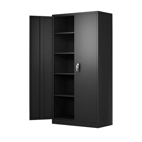 steel cabinet with lock assembled